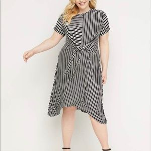 Lane Bryant Striped tie dress